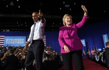 Обама впервые выступил на предвыборном митинге в поддержку Клинтон