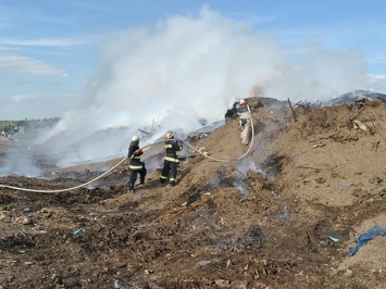 Спасатели рассказали подробности пожара на свалке под Николаевом