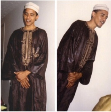 Опубликованы снимки Обамы в мусульманской одежде