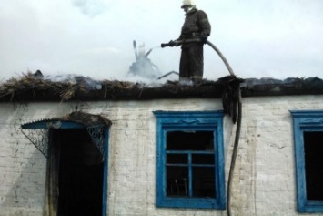 Пожарные на Полтавщине полтора часа тушили дом, спасая женщину с 4 детьми