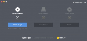 Etcher - кроссплатформенная утилита для создания загрузочных USB-дисков