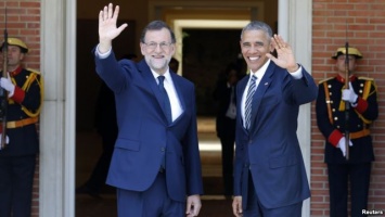 Обама прибыл с первым официальным визитом в Испанию