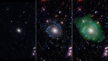 Астрономы нашли очень необычную галактику, которая моложе внутри, чем снаружи