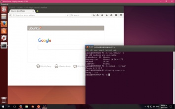 Ubuntu запустили внутри Windows 10
