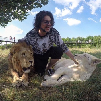 Филипп Киркоров спас львенка в крымском парке "Тайган"