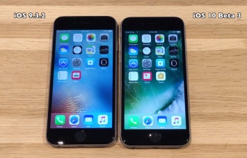 IOS 10 beta 3 и iOS 9 сравнили в тесте на быстродействие [видео]