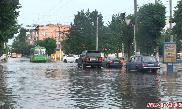 Ливневые дожди затопили улицы в Черновцах и Житомире