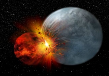 Ученые обнаружили следы от столкновения планеты зародыша на поверхность Луны