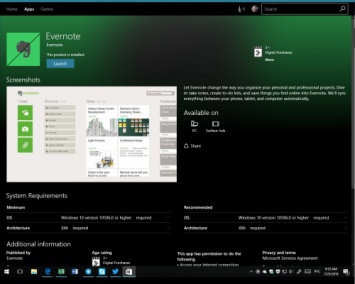 В сети магазинов появился Windows 10-версии Evernote