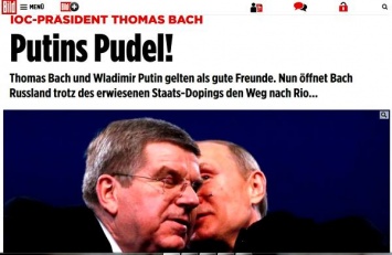 Немецкое издание главу Международного олимпийского комитета «пуделем Путина»