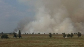 Клубы дыма по дороге в Кирилловку (фото)
