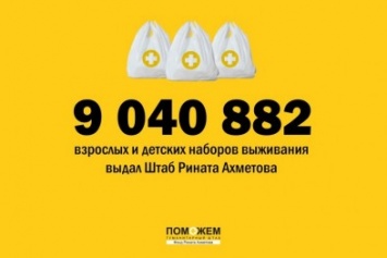 Штаб Ахметова выдал жителям Донбасса более 9 миллионов продуктовых наборов