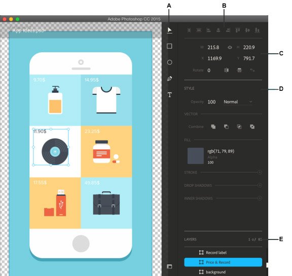 Photoshop CC 2015 позволит проектировать интерфейсы приложений (ВИДЕО)