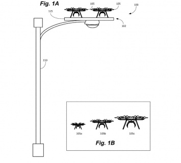 Amazon предлагает использовать фонарные столбы в качестве зарядных станций для дронов