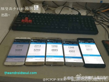 На новых фото Galaxy Note 7 позирует в компании с S7/S7Edge