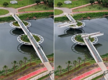У Варваровского моста появился конкурент: в Бразилии построили уникальный мост-кувшинку