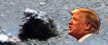 На Марсе нашли камень в виде головы Трампа