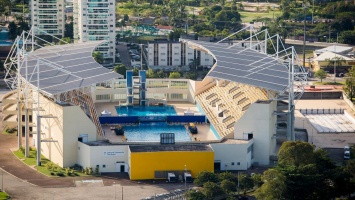 На Олимпиаде в Рио вода в одном из бассейнов позеленела за одни сутки
