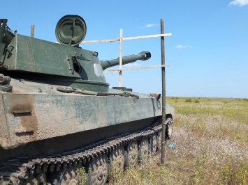 Николаевские артиллеристы провели учебные стрельбы из САУ "Гвоздика"