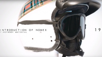 Эволюцию гоночных шлемов показали в двухминутном ролике