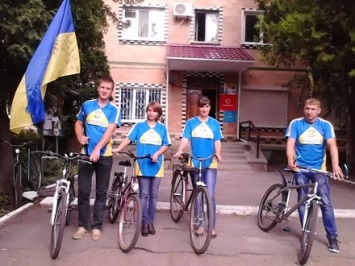 В Оржице стартовал велопробег, посвященный Дню Государственного Флага Украины