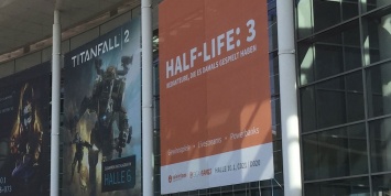 Грешно смеяться над фанатом: на выставке Gamescom повесили плакат про Half-Life: 3