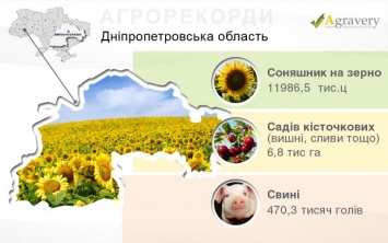 Днепропетровская область на карте агрорекордов