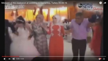 В сеть попало видео взрыва на свадьбе в Турции