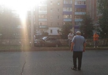 В Башкортостане произошло ДТП: «ВАЗ-2110» врезался в столб