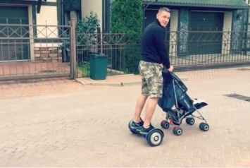 Курбан Омаров устроил дочери скоростной заезд на коляске
