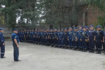 В Новой Каховке прошли учения для пожарных