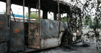 В оккупированном Симферополе загорелся троллейбус