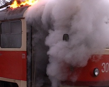 В Уфе произошло возгорание трамвая с пассажирами