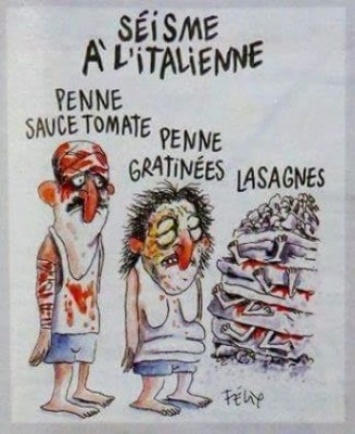 Charlie Hebdo высмеял жертв землетрясения в Италии