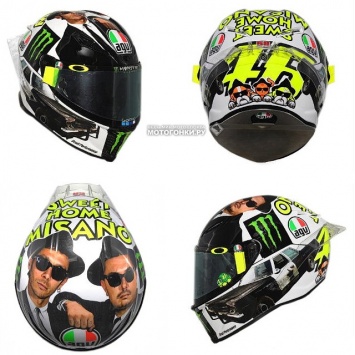 The MotoGP Blues Brothers: Новый шлем Валентино Росси для Мизано