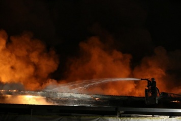 Пожарные приступили к разбору сгоревшего склада в Москве