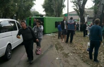 В Одессе на ходу перевернулась маршрутка с пассажирами