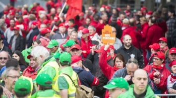 В демонстрациях в Брюсселе приняли участие от 45 до 70 тыс. человек