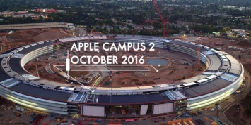 Опубликовано новое видео с места строительства футуристического кампуса Apple