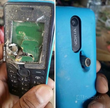 Телефон Nokia "словил" пулю и спас жизнь