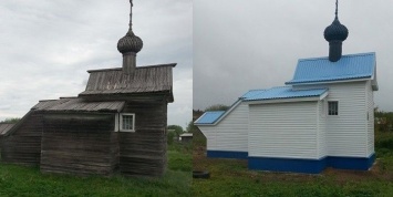 В Архангельской области часовню 1728 года "отреставрировали" сайдингами и винилом