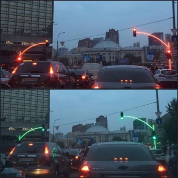 В Киеве установили светофор, который можно увидеть издалека
