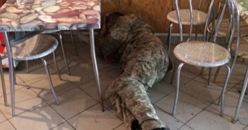 В Еланце пьяный военный уснул прямо под столом в кафе