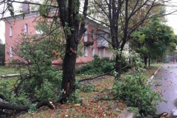 В Донецке ураганный ветер нанес серьезные разрушения (ФОТО)