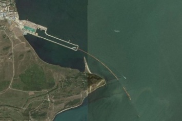«Яндекс карты» обновил спутниковые снимки места строительства Крымского моста (ФОТО)