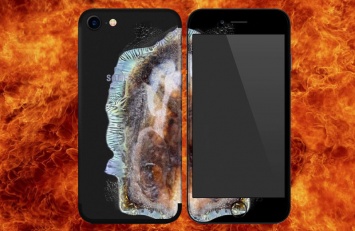 Для пользователей iPhone выпустили чехол, имитирующий сгоревший Galaxy Note 7
