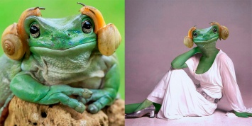 Интернет-пользователи «отфотошопили» лягушку в принцессу Лею
