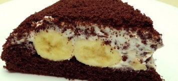 Торт «Норка крота» с бананами
