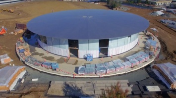 «Космический офис» Apple почти достроен: новое видео с воздуха