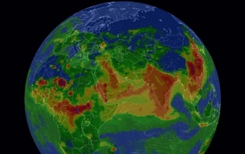 В сети появилась карта загрязнения Земли